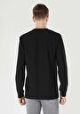 thumb-Regular Fit Yuvarlak Yaka  Erkek Siyah Uzun Kol Tişört Cl1062460