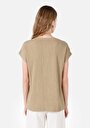 thumb-Regular Fit Yuvarlak Yaka Düz Kadın  Kısa Kol Tişört