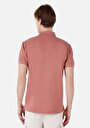 thumb-Regular Fit Polo Yaka Düz Erkek Pembe Kısa Kol Tişört