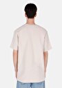 thumb-Comfort Fit Yuvarlak Yaka Düz Erkek Bej Pamuk Kısa Kol Tişört