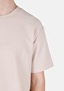 thumb-Comfort Fit Yuvarlak Yaka Düz Erkek Bej Pamuk Kısa Kol Tişört