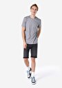 thumb-Regular Fit Yuvarlak Yaka Baskılı Erkek Gri Kısa Kol Tişört