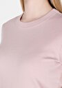 thumb-Slim Fit Yuvarlak Yaka Düz Kadın Pembe Kısa Kol Tişört