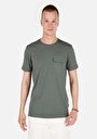 thumb-Regular Fit Yuvarlak Yaka Düz Erkek Yeşil Kısa Kol Tişört