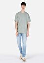 thumb-Comfort Fit Yuvarlak Yaka Düz Erkek Yeşil Kısa Kol Tişört