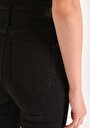 thumb-Slim Fit Orta Bel Düz Paça Kadın Siyah Jean Pantolon