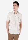 thumb-Regular Fit Polo Yaka Düz Erkek Bej Kısa Kol Tişört