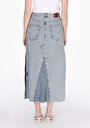 thumb-Slim Fit Düz Astarsız Fermuarlı Kadın Light İndigo Denim Etek