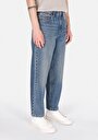 thumb-Baggy Fit Orta Bel Bol Paça Erkek İndigo Jean Pantolon