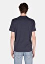 thumb-Regular Fit Pamuklu Yuvarlak Yaka Düz Erkek Lacivert Kısa Kol Tişört