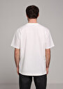 thumb-Comfort Fit Yuvarlak Yaka Düz Erkek Beyaz Kısa Kol Tişört