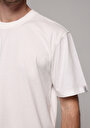 thumb-Comfort Fit Yuvarlak Yaka Düz Erkek Beyaz Kısa Kol Tişört