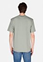 thumb-Comfort Fit Yuvarlak Yaka Düz Erkek Yeşil Cepsiz Kısa Kol Tişört