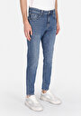 thumb-Slim Fit Cepli Erkek Mid İndigo Denim Jean Pantolon