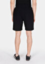 thumb-Regular Fit Orta Bel Düz Erkek Siyah Şort