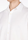 thumb-Regular Fit Shirt Neck Jakarlı Erkek Beyaz Kısa Kol Gömlek