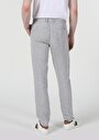 thumb-Regular Fit Orta Bel Düz Paça Erkek Gri  Pantolon