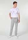thumb-Regular Fit Orta Bel Düz Paça Erkek Gri  Pantolon
