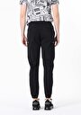 thumb-Slim Fit Orta Bel Lastikli Paça Erkek Siyah  Pantolon