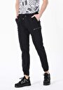 thumb-Slim Fit Orta Bel Lastikli Paça Erkek Siyah  Pantolon
