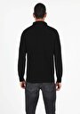 thumb-Regular Fit Balıkçı Yaka  Erkek Siyah Kazak