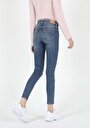 thumb-Super Slim Fit Orta Bel Dar Paça Kadın Denim Jean Pantolon