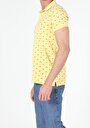 thumb-Regular Fit Polo Yaka  Erkek Sari Kısa Kol Tişört