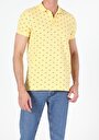thumb-Regular Fit Polo Yaka  Erkek Sari Kısa Kol Tişört
