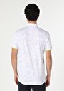 thumb-Regular Fit Polo Yaka Baskılı Erkek Beyaz Kısa Kol Tişört