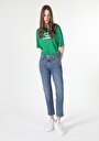 thumb-Slim Fit Orta Bel Düz Paça Kadın Denim Jean Pantolon