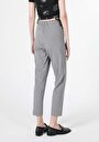 thumb-Regular Fit Düşük Bel Düz Paça Kadın Gri  Pantolon