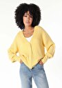 thumb-Comfort Fit   Kadın Sari Hırka