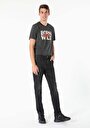 thumb-Regular Fit Orta Bel Düz Paça Erkek Siyah Jean Pantolon