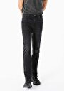 thumb-Regular Fit Orta Bel Düz Paça Erkek Siyah Jean Pantolon