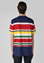 thumb-Comfort Fit Yuvarlak Yaka Çizgili Erkek Çok Renkli Kısa Kol Tişört