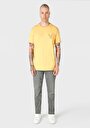 thumb-Regular Fit Yuvarlak Yaka  Erkek Sari Kısa Kol Tişört