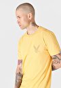 thumb-Regular Fit Yuvarlak Yaka  Erkek Sari Kısa Kol Tişört