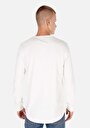 thumb-Regular Fit Yuvarlak Yaka Düz Erkek Beyaz Uzun Kol Tişört