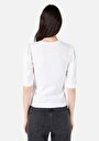 thumb-Regular Fit Yuvarlak Yaka  Kadın Beyaz Kısa Kol Tişört