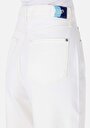 thumb-Balloon Fit Yüksek Bel Daralan Paça Kadın Beyaz Jean Pantolon