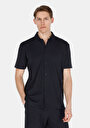 thumb-Regular Fit Polo Yaka Düz Erkek Lacivert Kısa Kol Tişört