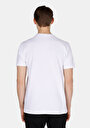 thumb-Regular Fit Yuvarlak Yaka Jakarlı Erkek Beyaz Kısa Kol Tişört
