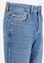 thumb-Loose Straight Fit Erkek Mid İndigo Denim Jean Cepli Pantolon