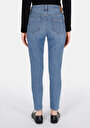 thumb-Skinny Fit Cepli Kadın Mid Indigo Denim Jean Pantolon