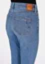 thumb-Skinny Fit Cepli Kadın Mid Indigo Denim Jean Pantolon