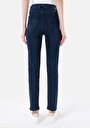 thumb-Slim Fit Orta Bel Düz Paça Kadın İndigo Jean Pantolon