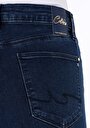 thumb-Slim Fit Orta Bel Düz Paça Kadın İndigo Jean Pantolon