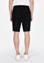 thumb-Regular Fit Cepli Orta Bel Düz Erkek Siyah Şort