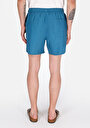 thumb-Slim Fit Düz Erkek Mavi Deniz Şortu