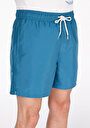 thumb-Slim Fit Düz Erkek Mavi Deniz Şortu
